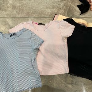 3 FOR 1! Brandy Melville short sleeve tops Size XS